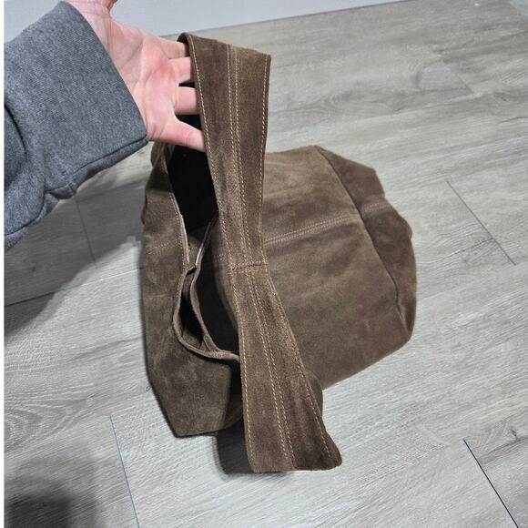 Brandy Melville Brown Suede Hobo Bag with Matching Wallet - Picture 4 of 9